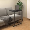 Gossi masa laterala cu roti, negru, 55x35x70 cm, lemn prelucrat