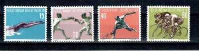 Liechtenstein 1958 - Sport, serie neuzata foto