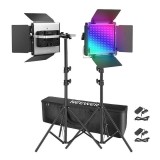 Cumpara ieftin Kit 2 Panouri Neewer RGB PRO 660 LED, trepiezi reglabili 200 cm, geanta transport inclusa