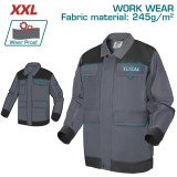 Geaca de lucru TOTAL XXL, 245 g/mp, cu &icirc;ntarituri Oxford si buzunare