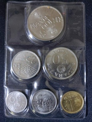 Seria completata monede - Spania 1980 , 6 monede foto