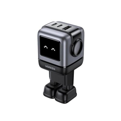 INCARCATOR retea Ugreen, Nexode &amp;quot;CD361&amp;quot; Quick Charge 65W GaN, 1 x USB, 2 x USB Tpe-C, gri &amp;quot;25685B&amp;quot; (timbru verde 0.18 lei) - 6941876236688 foto