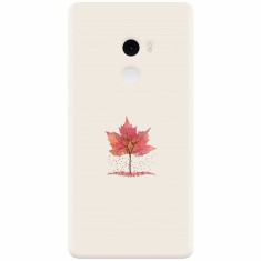 Husa silicon pentru Xiaomi Mi Mix 2, Autumn Tree Leaf Shape Illustration foto