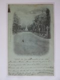 Rara! Carte postala Iasi circulata 1899:Salutari din Iasi-Gradina Copou, Printata