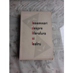 INSEMNARI DESPRE LITERATURA SI TEATRU - V. MINDRA