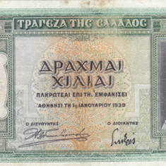 GRECIA 1.000 drahme 1939 VF-!!!