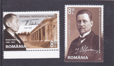 ROMANIA 2020 - CENTENARUL TRATATULUI DE LA TRIANON, MNH - LP 2305 foto