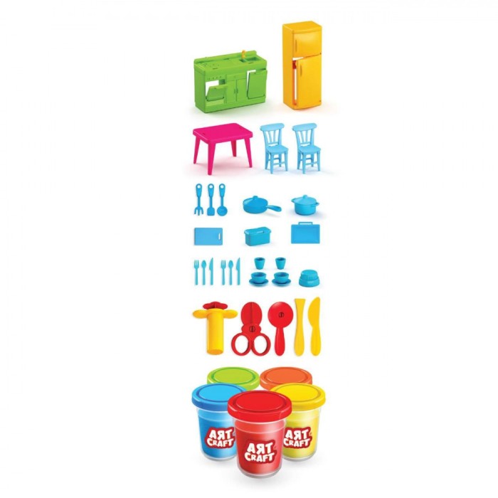 Set de joaca Plastilina Shopiens&reg; Kitchen cu 30 de accesorii