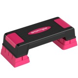 SPORTNOW Step de Aerobic pentru Fitness cu &Icirc;nălțime Reglabilă 12/17,5/22,5 cm Sarcină 250 kg pentru Casă Sală Roz | Aosom Romania