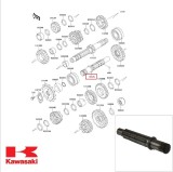 Ax cutie pinion transmisie fata original Kawasaki GPZ 400 S (EX 400) (88-89) - GPZ 500 S (87-03) - KLE 500 (91-95)