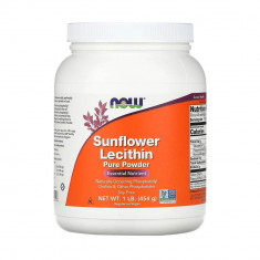 Lecitina din Floarea Soarelui Sunflower Lecithin, Now Foods, 454g