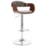 VidaXL Scaun de bar, placaj și material textil gri taupe