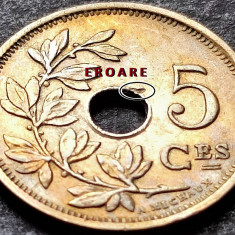 Moneda istorica 5 CENTIMES - BELGIA, anul 1925 *cod 3562 = BELGIQUE - EROARE