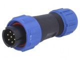 Mufă SP13 tată PIN: 7 IP68 5A 125V lipire pe cablu 4&divide;6,5mm