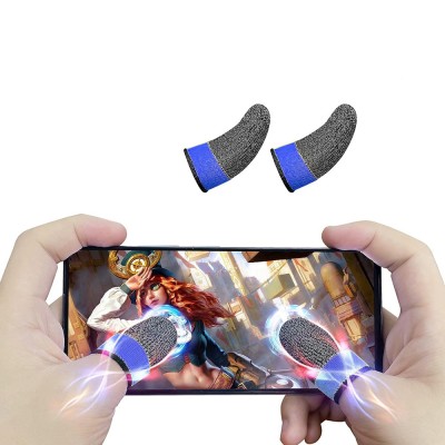Manusi, degetare gaming antialunecare Techsuit FS4-01, albastru foto