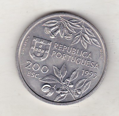 bnk mnd Portugalia 200 escudos 1995 unc , Molluques foto