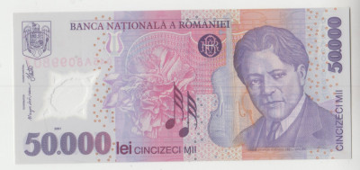 M1 - Bancnota Romania - 50000 lei - emisiune 2000 - necirculata foto
