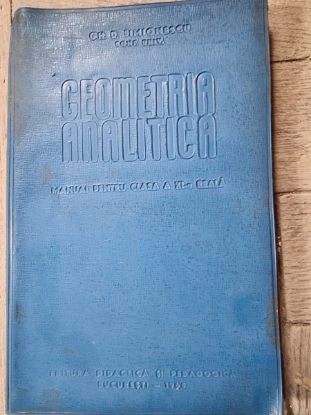 Gh. D, Simionescu Geometrie analitica
