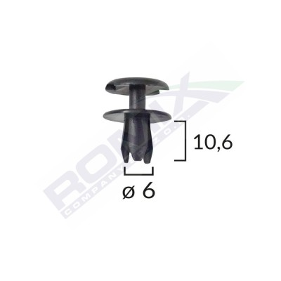 CLIPS FIXARE PENTRU OPEL 6X10.6MM - NEGRU SET 10 BUC 62036 foto