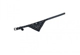 Cumpara ieftin Zgarda caini si pisici cu bandana, esarfa, 29 x 1 cm, clopotel, negru, Oem