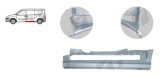 Prag Fiat Doblo (152/263), 01.2010-12.2014, partea stanga, spate; metal galvanizat,