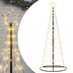 Pom de Craciun LED 200 LED-uri Alb Cald 182 cm foto