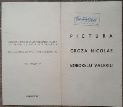 Expozitie pictura Groza Nicolae, Boborelu Valeriu foto