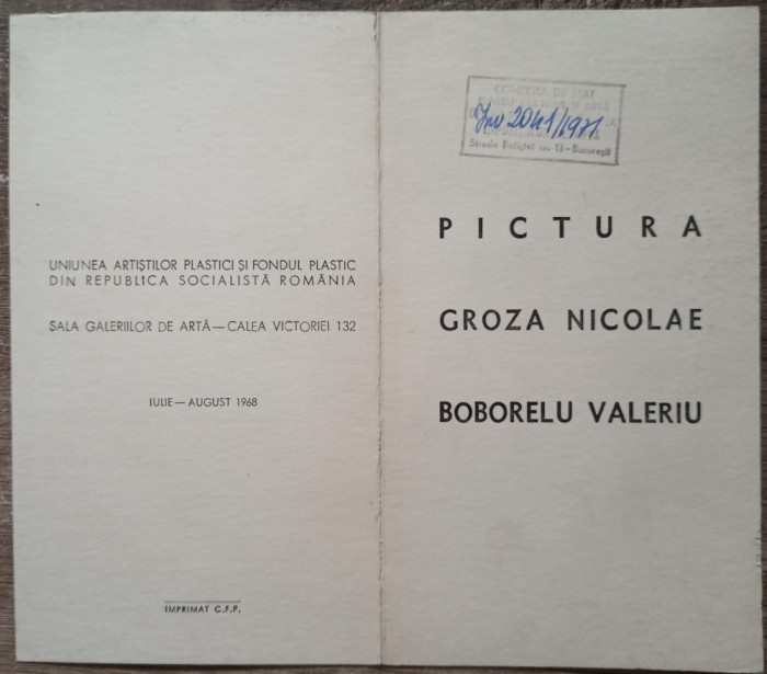 Expozitie pictura Groza Nicolae, Boborelu Valeriu