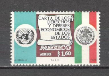 Mexic.1975 Posta aeriana-Charta drepturilor si obligatiilor statelor PM.9 foto