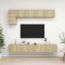 Gossi set de dulapuri tv, 5 piese, stejar sonoma, lemn prelucrat