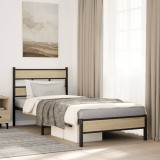 Cumpara ieftin Cadru pat fără saltea, stejar sonoma 100x190 cm lemn prelucrat