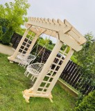 Leagăn lemn tip pergola
