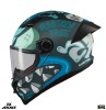 Casca integrala pentru scuter - motocicleta Axxis Fenix Angry Face C7 albastru mat &ndash; tip viziera: MT-V-31B &ndash; DKS429 M (57/58cm)