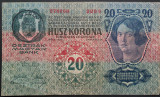Bancnota 20 COROANE - ROMANIA (Austro-Ungaria) anul 1913 * cod 101