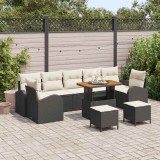 Cumpara ieftin Set de canapele pentru grădină 10 pcs Negru Rattan poli