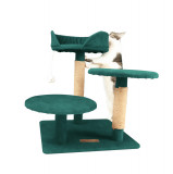 TRI-STEP ZEN, Verde Smarald | Ansamblu Joaca Pisici | Casuta Premium Pisica