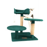 TRI-STEP ZEN, Verde Smarald | Ansamblu Joaca Pisici | Casuta Premium Pisica