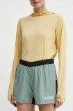 adidas TERREX pantaloni scurți sport femei, culoarea verde, modelator, medium waist, IP4862