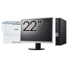 Pachet Calculator Second Hand DELL OptiPlex 7060 Mini PC, Intel Core i5-8500T 2.10 - 3.50GHz, 8GB DDR4, 256GB SSD + Monitor 22 Inch + Imprimanta Broth