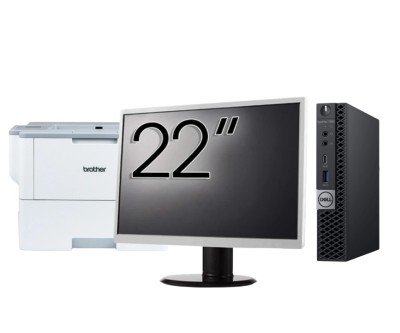 Pachet Calculator Second Hand DELL OptiPlex 7060 Mini PC, Intel Core i3-8100T 3.10GHz, 8GB DDR4, 256GB SSD + Monitor 22 Inch NewTechnology Media foto