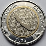 5 Caribbean Gulden 2025 Cura&ccedil;ao - Willem-Alexander, unc