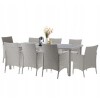 Set mobilier gradina/terasa, gri, ratan sintetic, 1 masa, 8 fotolii, Locarno GartenVIP DiyLine, Chomik