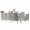 Set mobilier gradina/terasa, gri, ratan sintetic, 1 masa, 8 fotolii, Locarno GartenVIP DiyLine