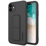 Husa TPU WZK Kickstand pentru Apple iPhone 7 Plus / Apple iPhone 8 Plus, Neagra