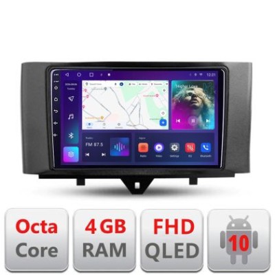 Navigatie Smart For Two 2010-2015 B-Smart10 Android Ecran QLED octa core 4+64 carplay android auto KIT-SMART10+EDT-E309V3 CarStore Technology foto