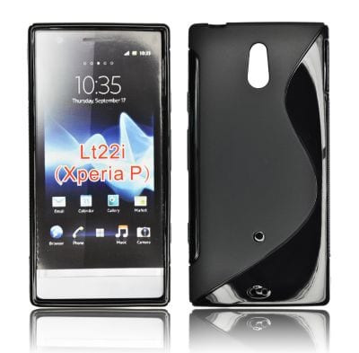 Husa Sony Xperia P LT22I S-Wave Silicon Hard Case Black foto