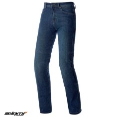 Blugi (jeans) femei pentru scuter - motocicleta Seventy model SD-PJ16 tip Slim fit culoare: albastru &ndash; Clasa AA XS