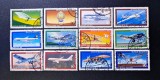 Germania RFG &amp; Berlin Vest Istoria Aviației &amp; Aerostate Serie F&uuml;r die Jugend Lot 12 Timbre Ștampilate - Oref1