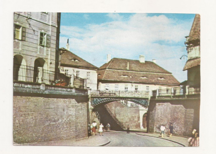 RF9 -Carte Postala- Sibiu, Podul Minciunilor, circulata 1968