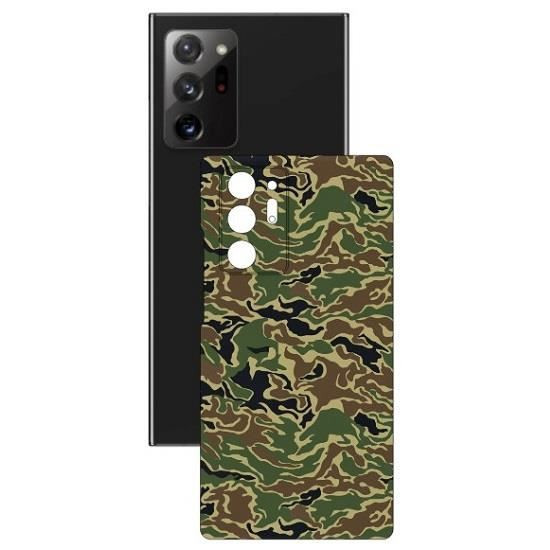 Set Folii Skin Acoperire 360 Compatibile cu Samsung Galaxy Note 20 Ultra (Set 2) - ApcGsm Wraps Camo Green